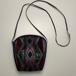 Vintage Studio By Sharif Purse Crossbody Leather Art To Wear Western Purple Red Photo 0