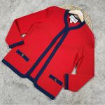 Castleberry Women’s Vintage Cardigan Knit Sweater Longsleeve in Red Size 8 Photo 0