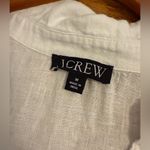 J.Crew Linen Bungalow Popover Linen Top White Size M Photo 4