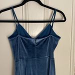 Lulus  Size XS Honey Love Light Blue Velvet Bodycon Wrap Dress Romantic Cocktail Photo 10