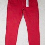 Just USA New! vermiliion red skinny jeans, women size 31 Photo 0
