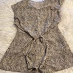 Dress Day Romper size L long 27” bust 36” excellent condition tan & black color Size L Photo 5