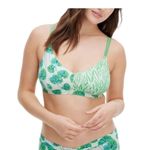 Diane Von Furstenberg DVF For Target Geranium Leaf & Sea Twig Bralette Green Size XXL Boho Coastal Photo 0