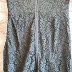 ZARA Collection crew neck lace overlay short sleeve mini dress green fitted Med Photo 6