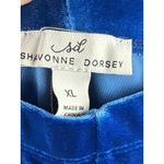 Women’s Shavonne Dorsey Royal Blue Velvet Leggings Size XL Photo 3