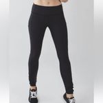 Lululemon Speed Tight Black Ruched Leggings Pockets Size 4 Photo 2