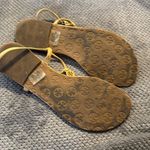 Tory Burch ‎ Emmy Leather Thong Sandals Size 10.5 Flat Logo Photo 9
