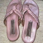 Vintage Famolare Pink Thong Sandal Leather Uppers Rubber Sole 5‎ M Photo 0