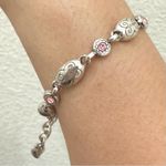 Brighton Retired Power Of Pink Breast Cancer Love Heals Heart Charm Bracelet 26g Photo 2