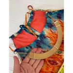 City Triangles NWT City Triangle Blue Orange Southwestern Print Handkerchief Hem Midi Dress XL Photo 2