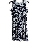 Jaclyn Smith Black and White Sleeveless Midi Sundress Photo 3