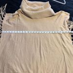 Michael Kors Chic Cowl Neck Sweater w/Fringe Detail in Camel - Western - SZ M Photo 3
