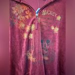 Disney Vintage  Mickey Velour Zip Up Sweatshirt‎ Hoodie sz XL NWT Photo 5