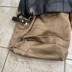 Boston Proper   Black Leather Shoulder Bag Gold Chain Detail Tassel Hobo Purse Photo 9