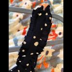 AQUA  BLOOMINGDALE’S M Polka Dot Navy Smocked Dress Photo 14