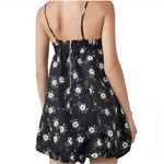 Free People NWT  Black Floral Bubble Babdydoll Dress Size Photo 2