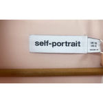 SELF PORTRAIT Pink Satin Tailored Mini Dress Women’s 8 Peplum Feminine Business Photo 10