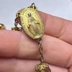 Brown AB Crystal Beaded Rosary Cross Necklace Christian/Catholic INRI Religious Photo 5