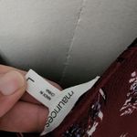 Maurice's maroon floral bar detail shift dress size large Photo 6