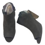 Vince Camuto * Peep Toe Heels Womens 8.5 Gray Leather Casual Travel Resortwear Photo 1