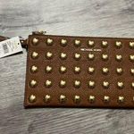 Michael Kors Jet Set Large Studded Pebbled Leather Wristlet Photo 0