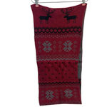 Reversible Infinity Scarf Reindeer Argyle Fair Isle Woven Knit Soft Warm Black Photo 2