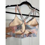 CALIA Restore Strappy Back Bra Mother of Pearl Print Medium Peach Blue Pink Photo 3