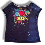 80s Shirts for Women I Love The 80s Tshirts for Women 1980 Themed 2XL Black Size XXL Photo 2