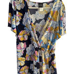 Coco Bianco  Floral Blouse - Navy, Yellow, Cream size L Photo 0