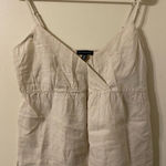 Saks 5th Avenue Saks‎ Fifth Avenue Cream Linen Blend Spaghetti Strap Top Size Medium Photo 0