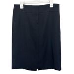 J.Crew Y2K 100% Wool Black Pencil Skirt Size 10 Preppy Classic Office Siren Photo 0