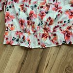 Sam Edelman Scarlette Button Front Crop Peplum Embroidered Top Size Large Photo 5