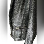 IRO  Metallic Silver and Black Blazer Photo 5