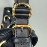 Jimmy Choo  Ramona black soft leather leather metal logo embellished satchel bag! Photo 6