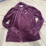 Nike Vintage Velour Large Women's Zip Up Hooded Track Y2K Photo 0