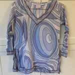 Gretchen Scott cover up pucci esque design modern pattern large women’s tunic Blue Photo 0