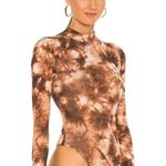 H:ours  Monroe Bodysuit in Brown Tie Dye Photo 1
