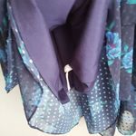 Draper James  X Eloquii Blue Floral Ruffle Tiered Long Sleeve Dress Photo 6