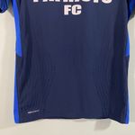 Nike  Women Blue Vapor Knit Patriots FC Short Sleeve Athletic Top Size L Photo 2