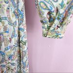 Vintage Shrader Sport Paisley Floral Knife Pleat Midi Skirt Set Cream Multi 6P Pink Photo 8