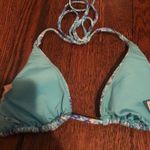 Beautiful blue patterned halter string bikini top Size XS Photo 3