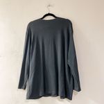 Bryn Walker Bamboo V-Neck Long Sleeve Sunday Shirt in Charcoal Small Photo 1