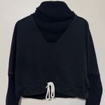 Varley  Britannia Black Sweatshirt Size Medium Pullover Ribbed Sweater Turtleneck Photo 3