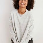 Aerie Summer Desert Oversized Sweatshirt in Heathered Gray Side Slits XS Photo 8