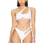 superdown  NWT misty bikini top white strappy women’s size medium Photo 0