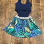 Aerie NEW Offline Ribbed Cutout Romper Dress Sz Medium Blue Tropical Photo 12