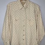 Ryan Michael Large Womens Silk Western Pearl Snap Floral Shirt Rockabilly Logo Purple Photo 0