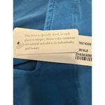 Soft Surroundings  NWT Retreat Hoodie Tunic Sz LG Fjord Blue Eyelet Cuff Comfy Photo 5