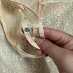 Free People Intimately Pink Sequin Sheer Ruffle Slip Mini Dress- Size Medium Photo 7