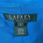 Ralph Lauren Lauren  Blue Short Sleeve Drape Neck Dress Cap Sleeves Size 4 Casual Photo 6